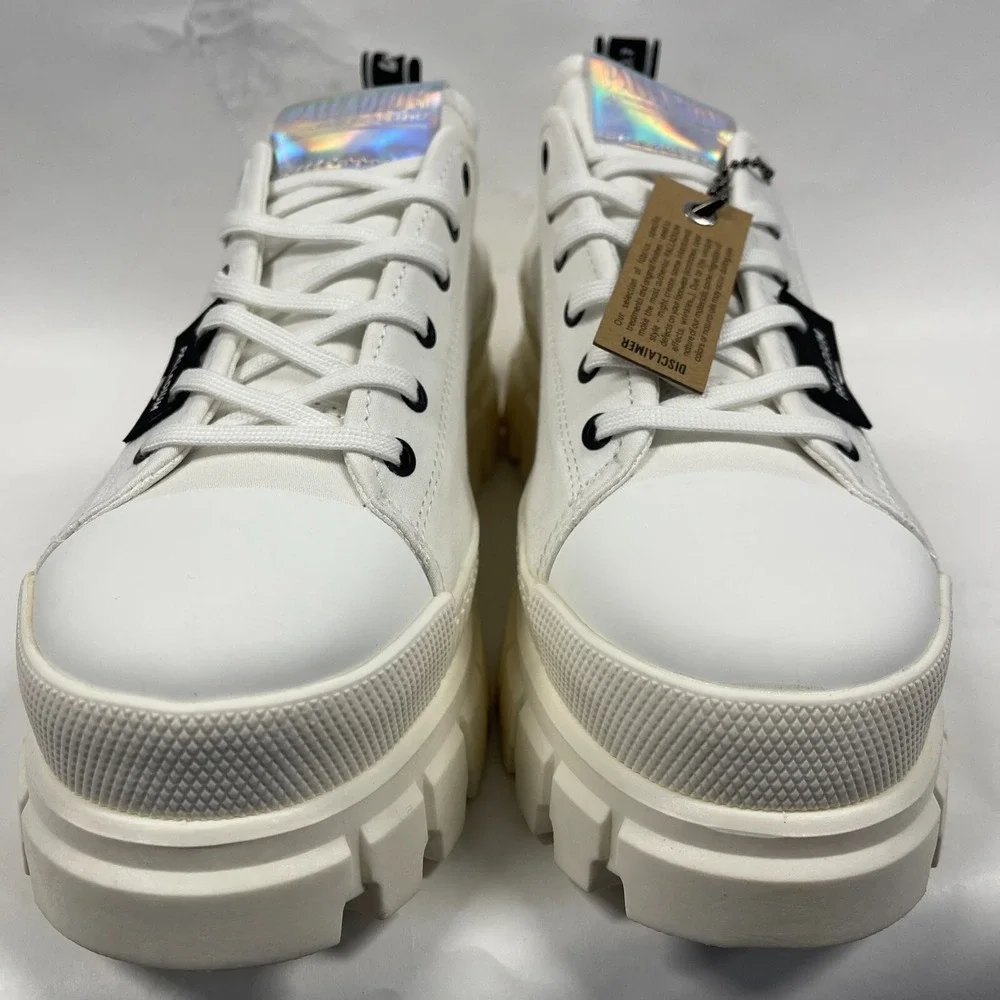 Palladium Revolt Lo TX Womens 10 White Low Top Platform Sneakers‎ Chunky Sole